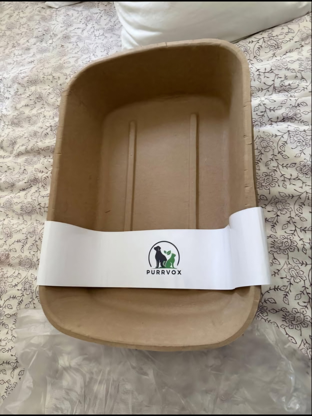 Purrvox Eco-Friendly Cat Litter Tray in Kraft Brown 5-pack